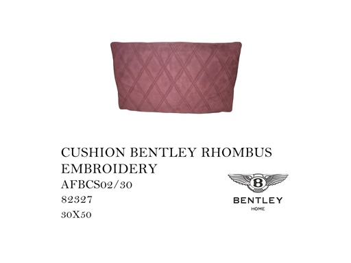 [MHT-000454] CUSHION BENTLEY RHOMBUS EMBROIDERY