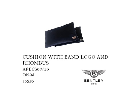 [MHT-000457] CUSHION WITH BAND LOGO AND RHOMBUS