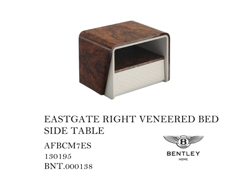 [MHT-000469] EASTGATE LEFT VENEERED BED SIDE TABLE