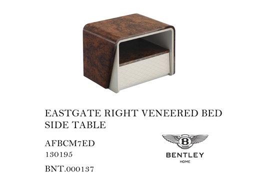 [MHT-000472] EASTGATE RIGHT VENEERED BED SIDE TABLE