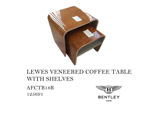 [MHT-000515] LEWES VENEERED COFFEE TABLE WITH SHELVES