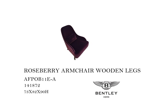 [MHT-000547] ROSEBERRY ARMCHAIR WOODEN LEGS