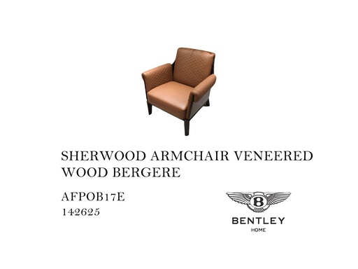 [MHT-000555] SHERWOOD ARMCHAIR VENEERED WOOD BERGERE