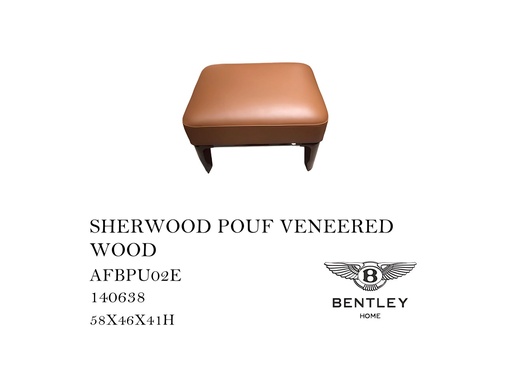 [MHT-000557] SHERWOOD POUF VENEERED WOOD