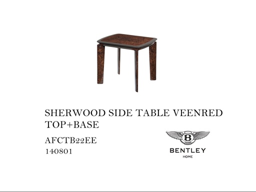 [MHT-000559] SHERWOOD SIDE TABLE VEENRED TOP+BASE