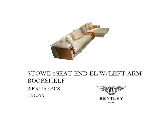 [MHT-000574] STOWE 2SEAT END EL.W/LEFT ARM-BOOKSHELF