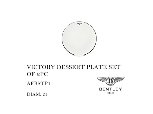 [MHT-000599] VICTORY DESSERT PLATE SET OF 2PC