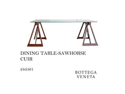 [MHT-002192] DINING TABLE-SAWHORSE CUIR