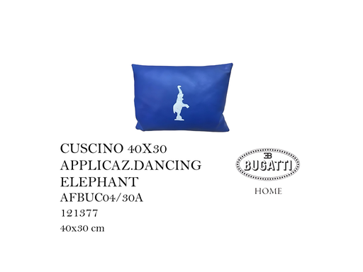 [MHT-000429] CUSCINO 40X30 APPLICAZ.DANCING ELEPHANT