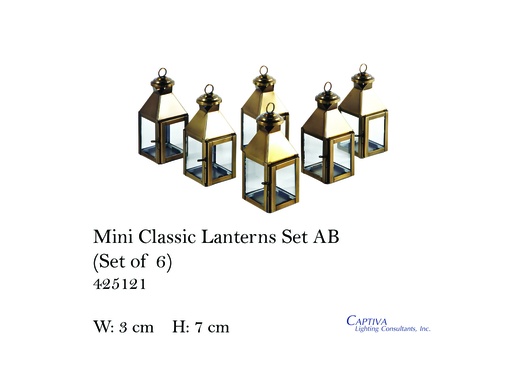 [MHT-002843] MINI CLASSIC LANTERNS SET AB (SET OF 6)