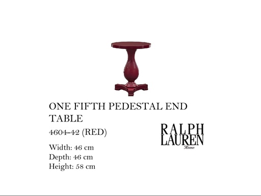 [MHT-004165] ONE FIFTH PEDESTAL END TABLE (RED)