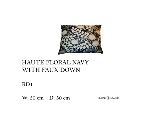 [MHT-002450] HAUTE FLORAL NAVY WITH FAUX DOWN