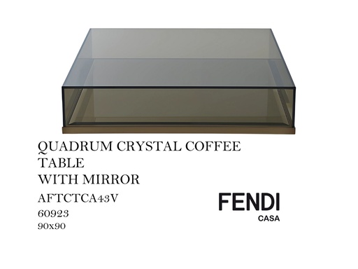 [MHT-000012] QUADRUM CRYSTAL COFFEE TABLEWITH MIRROR