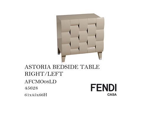[MHT-000015] ASTORIA BEDSIDE TABLE RIGHT/LEFT