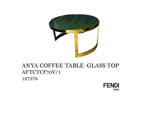 [MHT-000024] ANYA COFFEE TABLE GLASS TOP