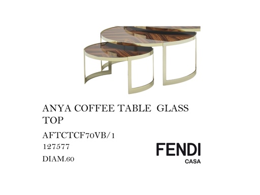 [MHT-000030] ANYA COFFEE TABLE GLASS TOP