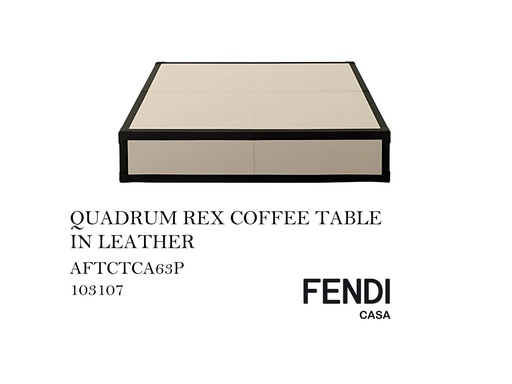 [MHT-000032] QUADRUM REX COFFEE TABLE IN LEATHER
