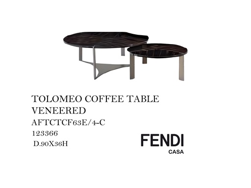 [MHT-000040] TOLOMEO COFFEE TABLE D.90XH.36 VENEERED