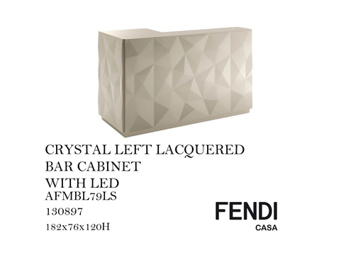[MHT-000045] CRYSTAL LEFT LACQUERED BAR CABINETWITH LED