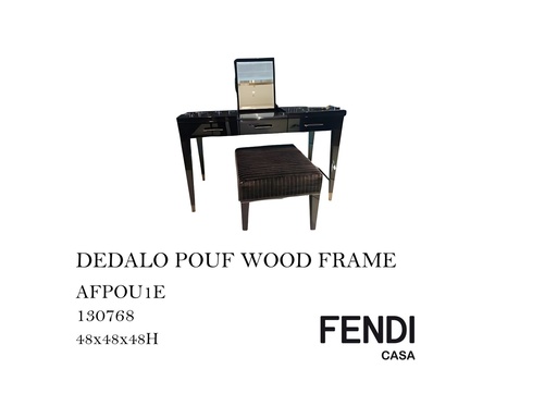 [MHT-000053] DEDALO POUF WOOD FRAME