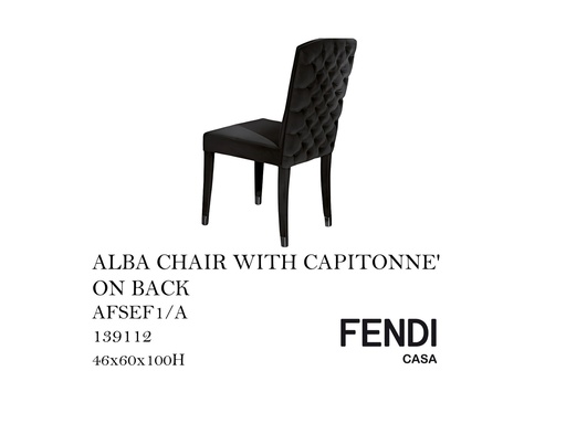 [MHT-000074] ALBA CHAIR WITH CAPITONNE' ON BACK