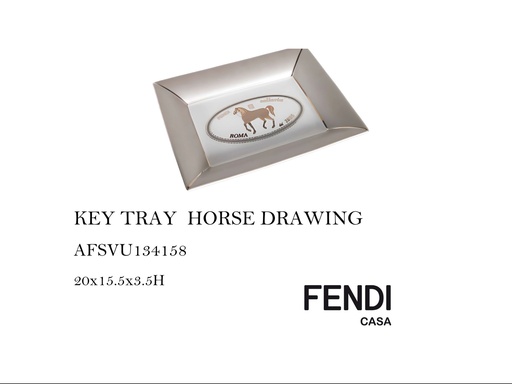 [MHT-000157] KEY TRAY HORSE DRAWING