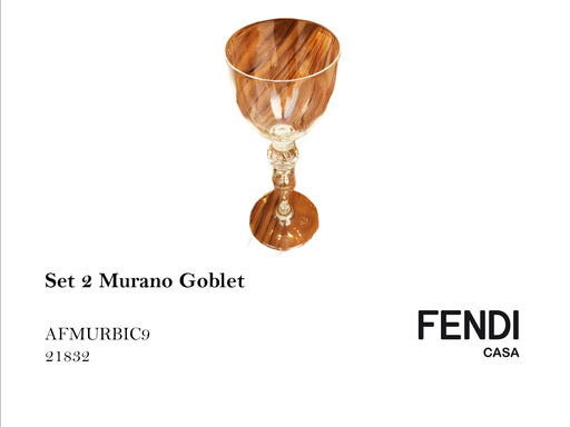 [MHT-000167] SET 2 MURANO GOBLET