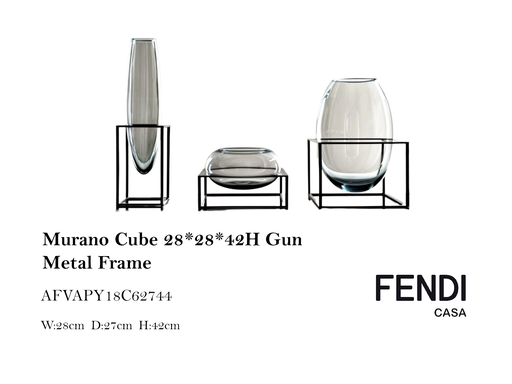 [MHT-000169] MURANO CUBE 28X28X42H GUN METAL FRAME(FRAME ONLY)