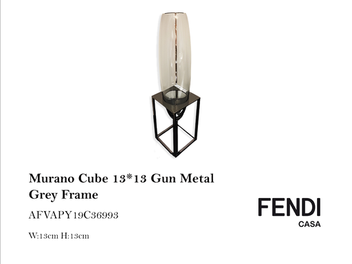 [MHT-000170] MURANO CUBE 13X13 GUN METAL GREY FRAME
