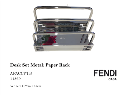 [MHT-000185] DESK SET METAL: PAPER RACK