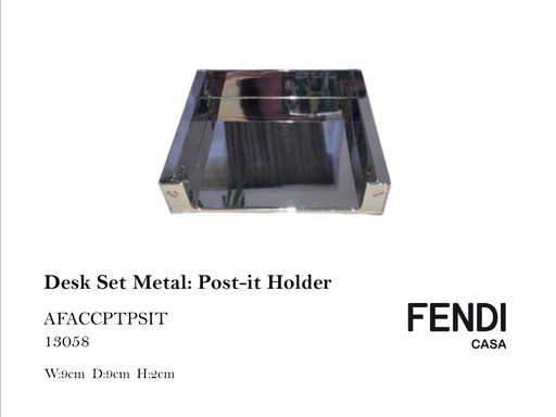 [MHT-000187] DESK SET METAL: POST-IT HOLDER