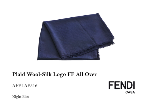 [MHT-000656] PLAID WOOL-SILK LOGO FF ALL OVER