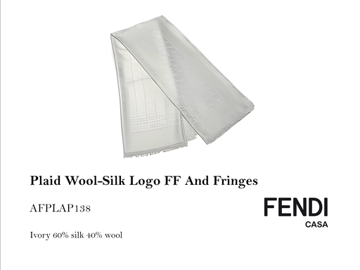 [MHT-000699] PLAID W/ LOGO FF AND FRINGES