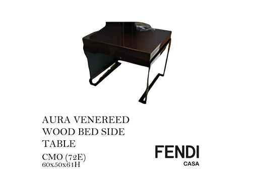 [MHT-000711] AURA VENEREED WOOD BED SIDE TABLE