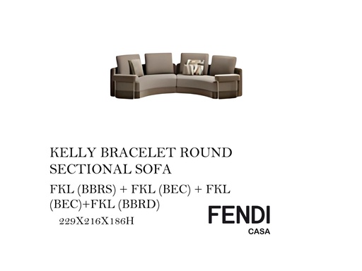 [MHT-000715] KELLY BRACELET ROUND SECTIONAL SOFA
