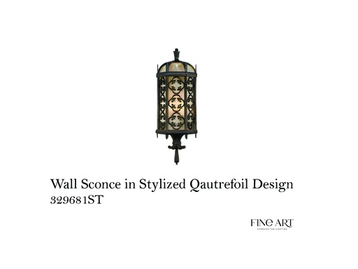 [MHT-003838] WALL SCONCE IN STYLIZED QUATREFOIL DESIGN