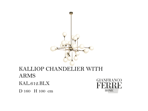 [MHT-000984] KALLIOPE CHANDELIER WITH ARMS