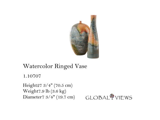 [MHT-004245] WATERCOLOR RINGED VESSEL (H18)