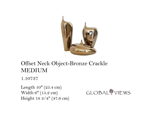 [MHT-004250] Offset Neck Object-Bronze Crackle-Medium