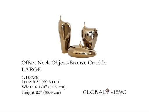 [MHT-004252] Offset Neck Object-Bronze Crackle-LG