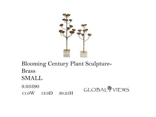 [MHT-004257] Blooming Century Plant Sculpture-Brass-Sm