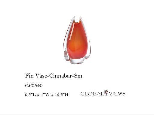 [MHT-004615] Fin Vase-Cinnabar-Sm