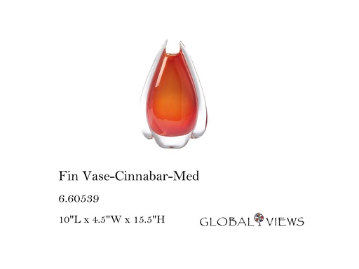 [MHT-004616] Fin Vase-Cinnabar-Med