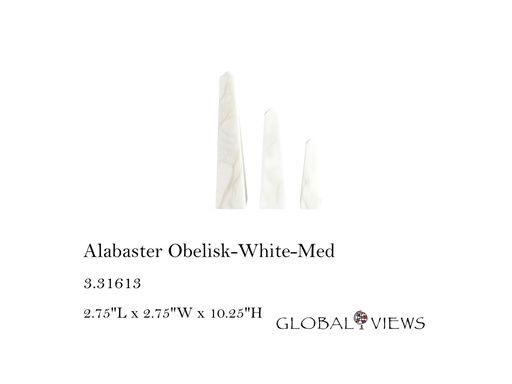 [MHT-004639] Alabaster Obelisk-White-Med