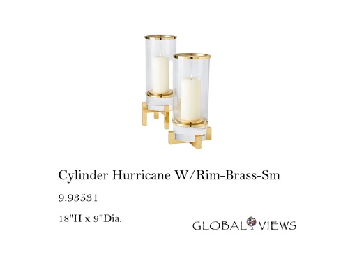 [MHT-004644] Cylinder Hurricane W/Rim-Brass-Sm