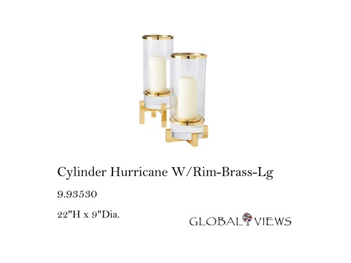 [MHT-004645] Cylinder Hurricane W/Rim-Brass-Lg