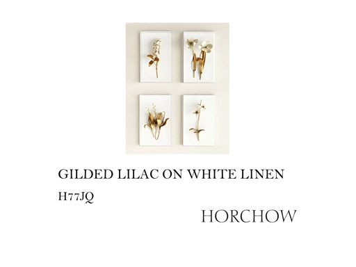 [MHT-002392] GILDED LILAC ON WHITE LINEN