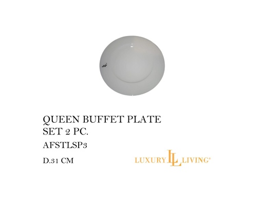 [MHT-000369] QUEEN BUFFET PLATE SET 2 PC.