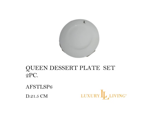 [MHT-000371] QUEEN DESSERT PLATE SET 2PC.