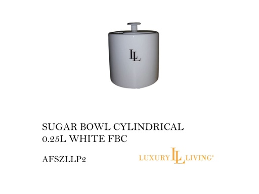[MHT-000383] SUGAR BOWL CYLINDRICAL 0.25L WHITE FBC